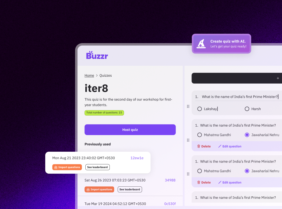 Buzrr - real-time multiplayer quiz platform logo